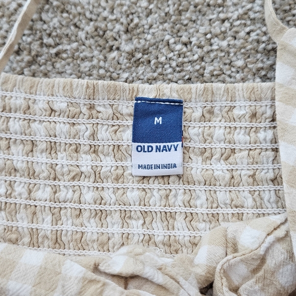 *2 For 1 | Old Navy Gingham Camisoles - Beige and Navy - Picture 2 of 5